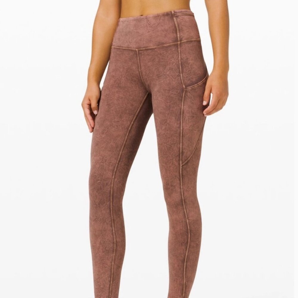 Lululemon Fast And Free High Rise Tight 25" Ice Dye -Size 4 - LIKE NEW!